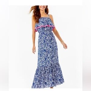 Lilly Pulitzer Navy and White Floral Dress